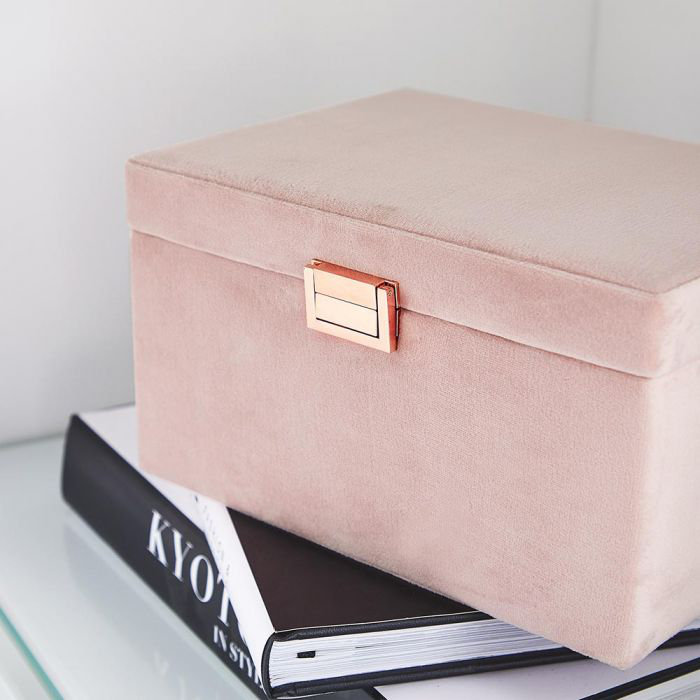 Fairmont Park Blush Pink Velvet Jewellery Box & Reviews Wayfair.co.uk